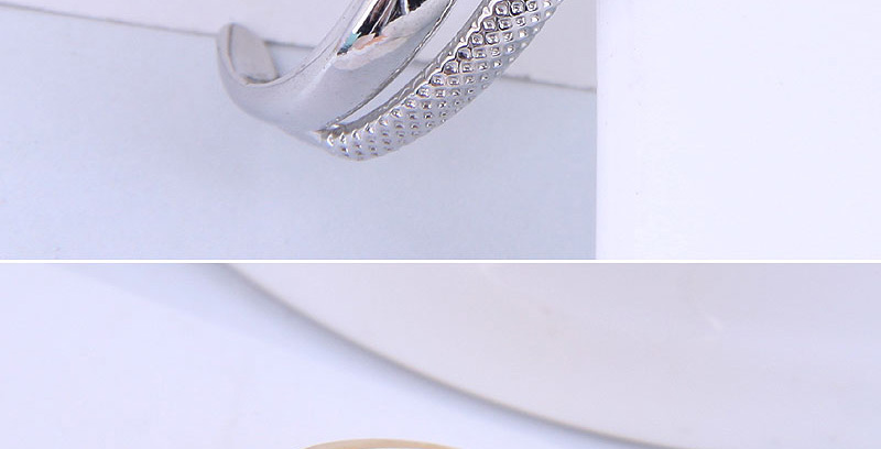 Fashion Golden Real Gold Plated Zirconium Open Ring,Rings