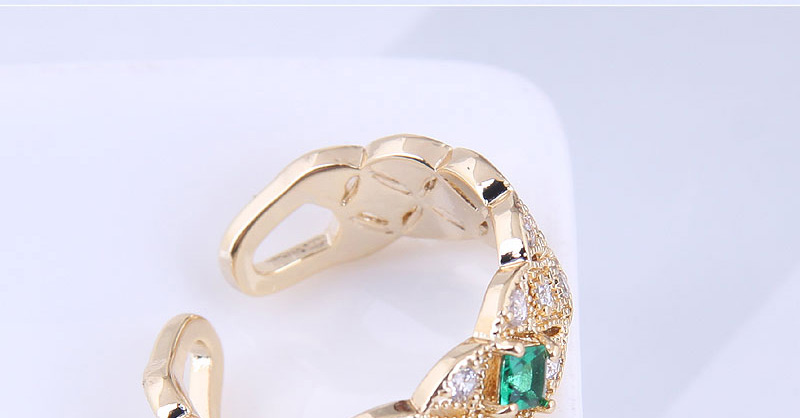 Fashion Golden Gold-plated And Zirconium Open Ring,Rings