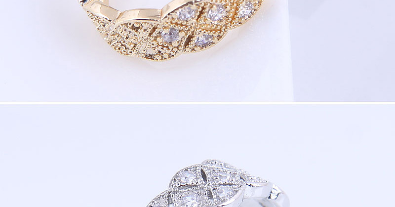 Fashion Golden Gold-plated And Zirconium Open Ring,Rings