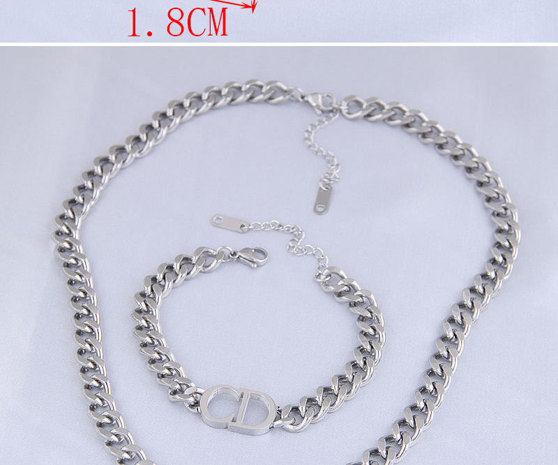 Fashion Golden Metal Letter Chain Necklace,Necklaces