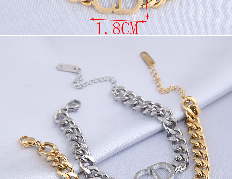 Fashion Golden Metal Letter Chain Bracelet,Bracelets