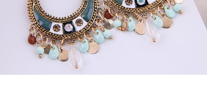 Fashion Golden Metal Drop-shaped Tassel Earrings,Drop Earrings