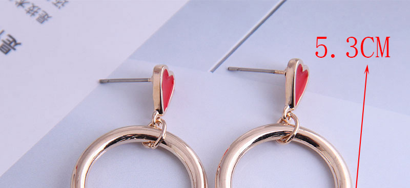 Fashion Rose Gold Metal Ring Strawberry Earrings,Drop Earrings