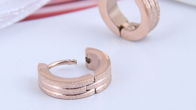 Fashion Gold Color Titanium Steel Wide Ear Ring,Earrings