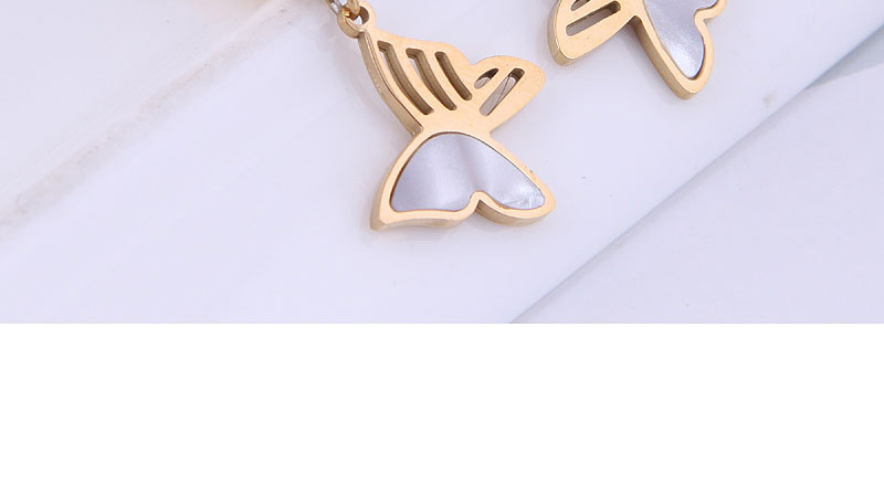 Fashion Gold Color Titanium Steel Butterfly Ear Ring,Earrings