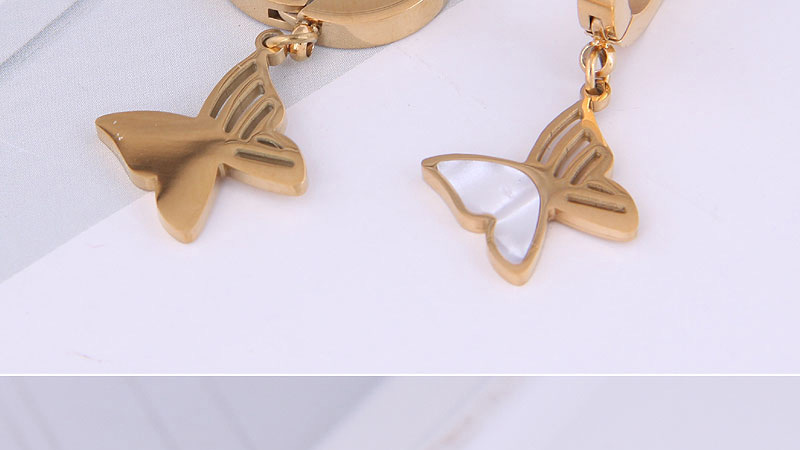 Fashion Gold Color Titanium Steel Butterfly Ear Ring,Earrings