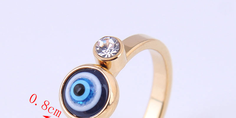 Fashion Silver Color Stainless Steel Diamond Eye Ring,Rings
