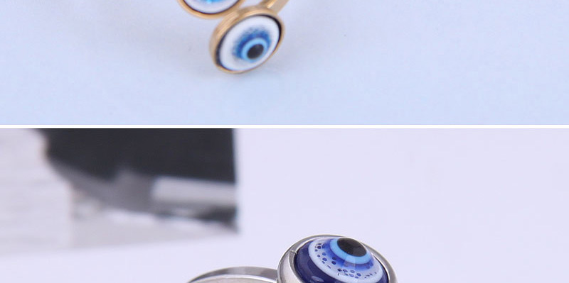 Fashion Silver Color Stainless Steel Eye Open Ring,Rings