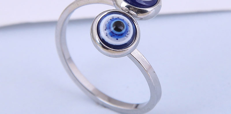 Fashion Silver Color Stainless Steel Eye Open Ring,Rings