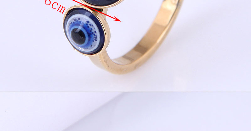 Fashion Gold Color Stainless Steel Three Eyes Ring,Rings