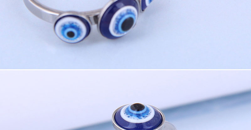 Fashion Silver Color Stainless Steel Three Eyes Ring,Rings