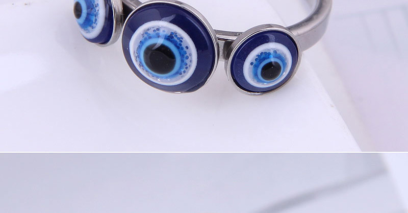 Fashion Silver Color Stainless Steel Three Eyes Ring,Rings
