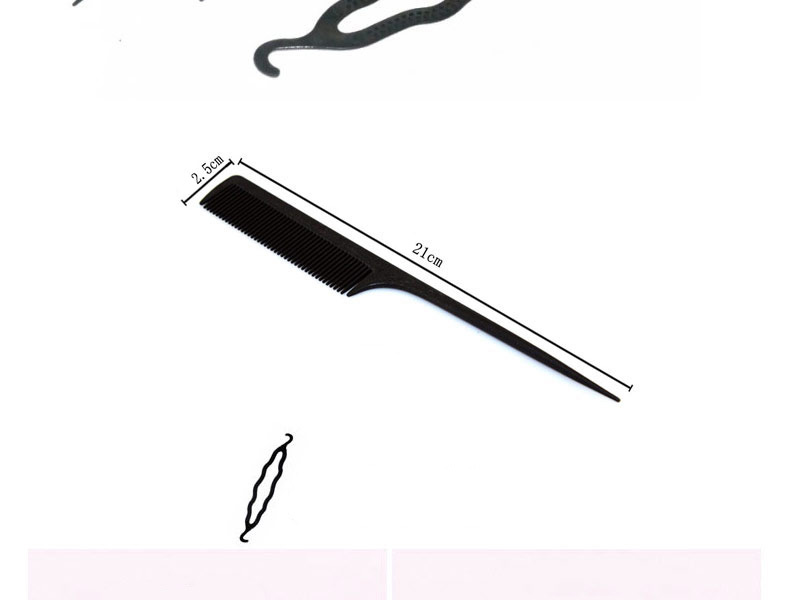 Fashion Black Four-piece Set Of Geometrical Hairpin Hairpin Pull Hairpin Hairpin,Beauty tools