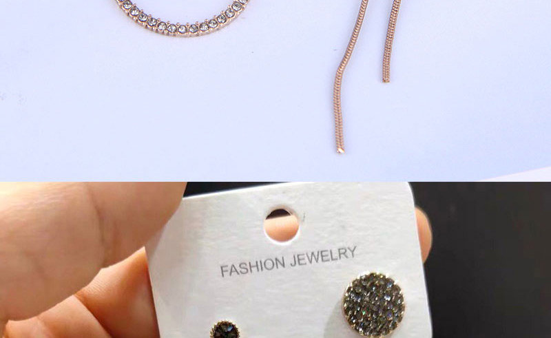 Fashion Gold Color Metal Flash Diamond Asymmetric Earrings,Drop Earrings