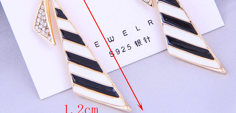 Fashion Gold Color Geometric Triangle Stripe Earrings,Drop Earrings