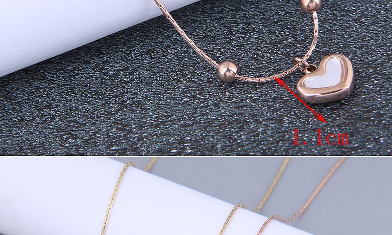 Fashion Gold Color Titanium Steel Heart Necklace,Necklaces