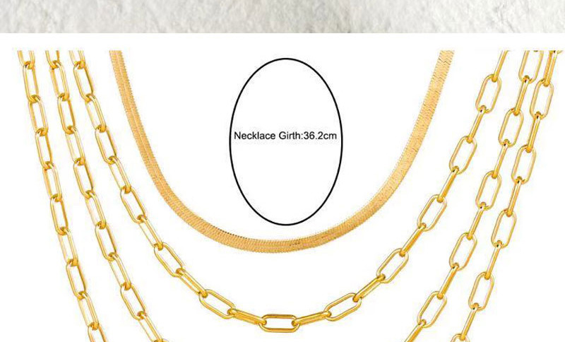 Fashion Gold Metal Mixed Chain Multi-layer Necklace,Multi Strand Necklaces
