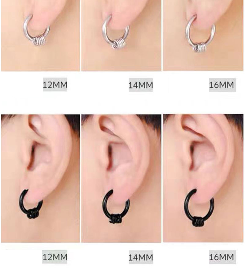 Fashion Silver-3 16mm Ring Ear Ring,Earrings