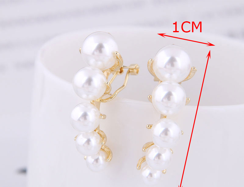 Fashion Gold Large And Small Pearl Earrings,Stud Earrings