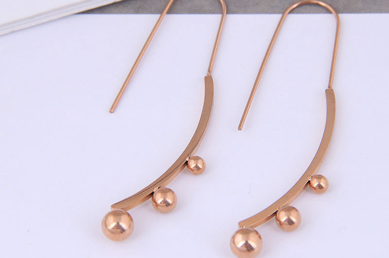 Fashion Gold Titanium Steel Ball Ear Studs,Earrings