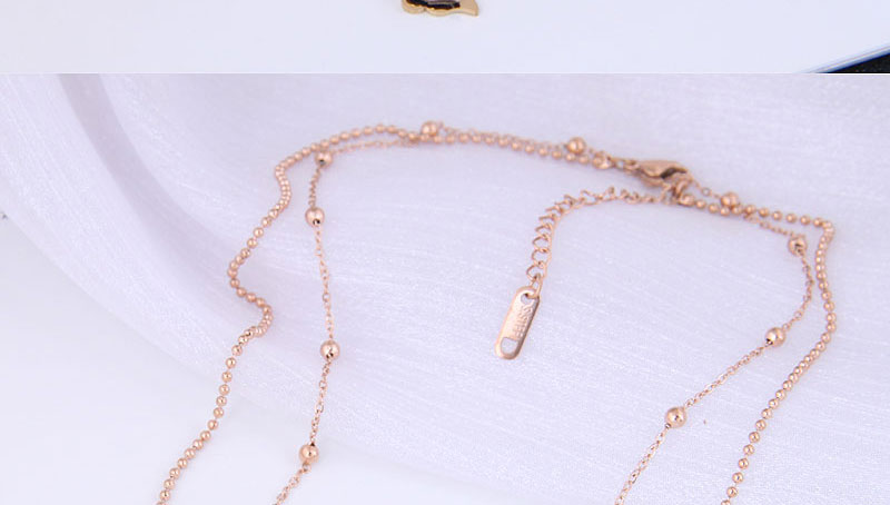 Fashion Gold Titanium Steel Butterfly Double Necklace,Necklaces