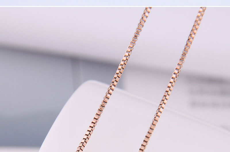 Fashion Gold Titanium Steel Acacia Bean Box Chain Necklace,Necklaces
