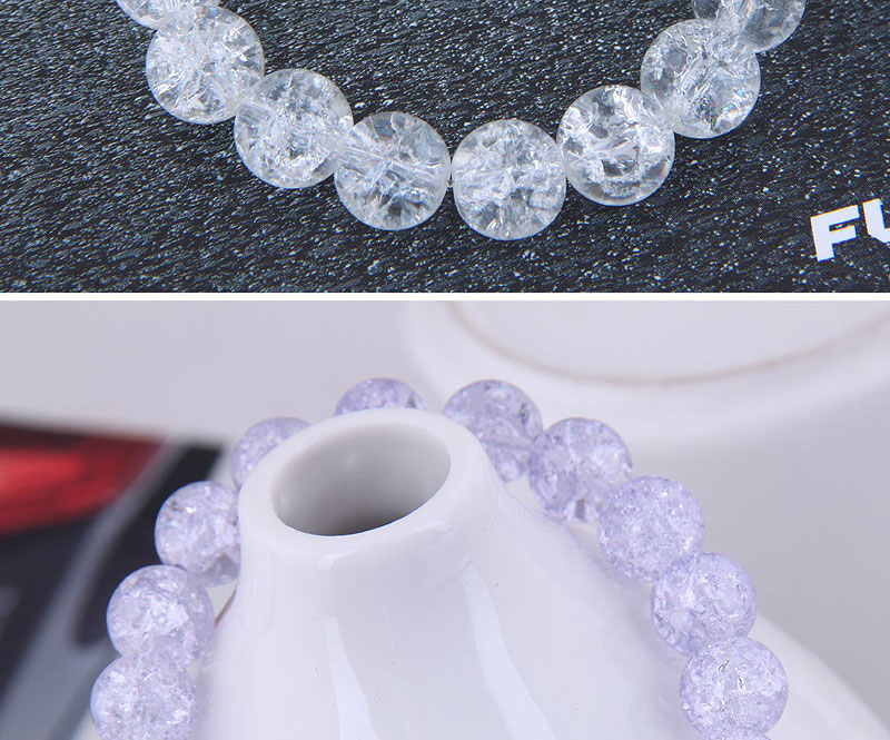 Fashion Purple Popcorn Crystal Beaded Bracelet,Fashion Bracelets