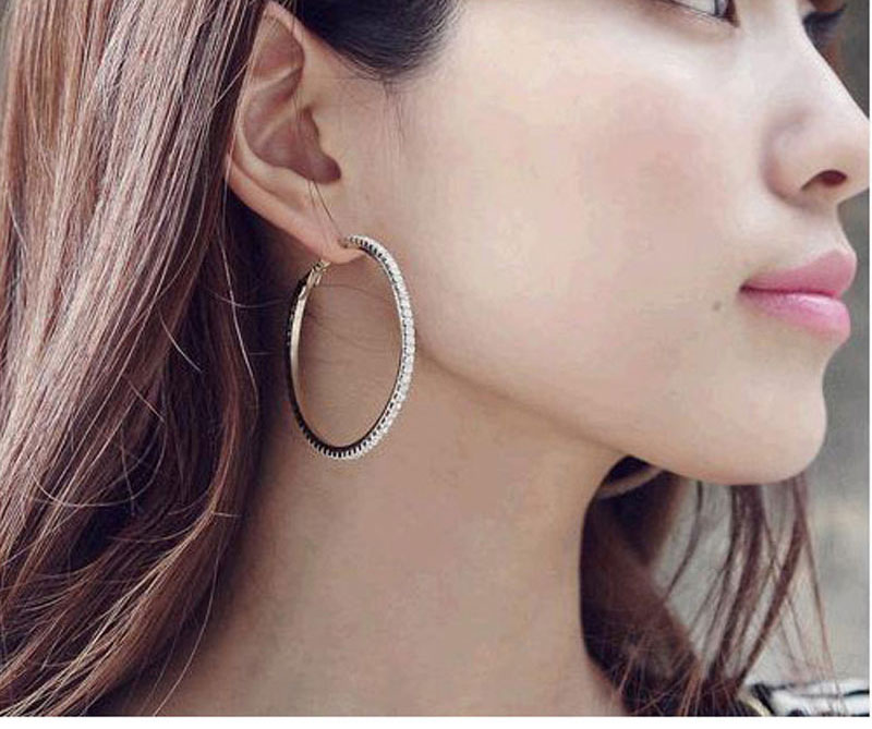 Fashion 1# Alloy Full Diamond Round Earrings,Jewelry Sets