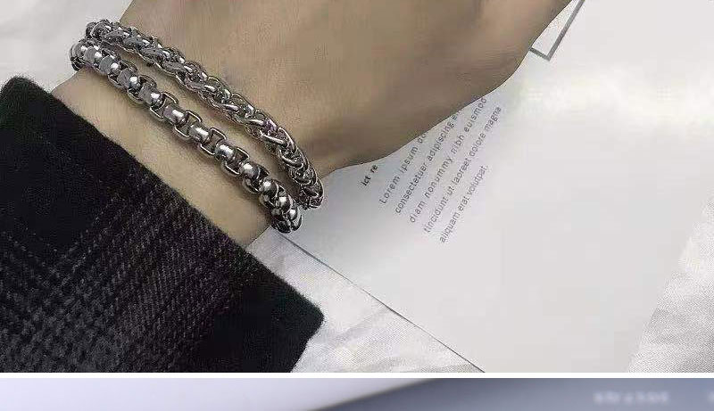 Fashion Silver Color Stainless Steel Metal Chain Bracelet,Bracelets