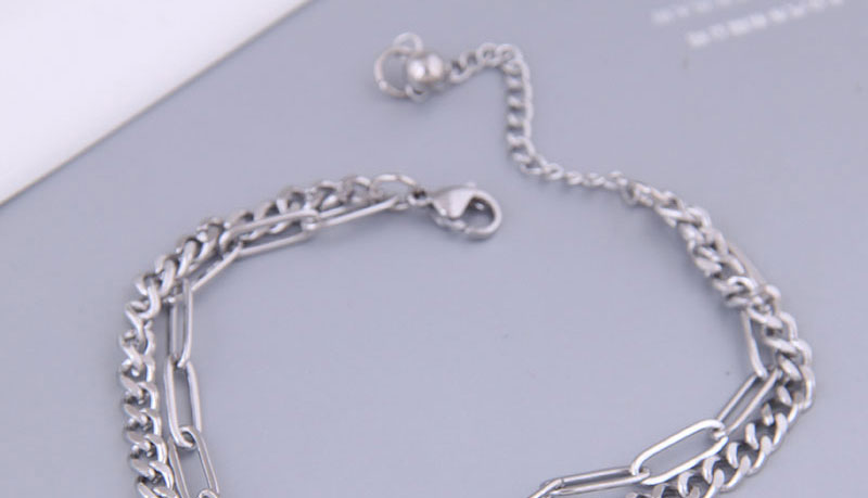 Fashion Silver Color Titanium Steel Chain Bracelet,Bracelets