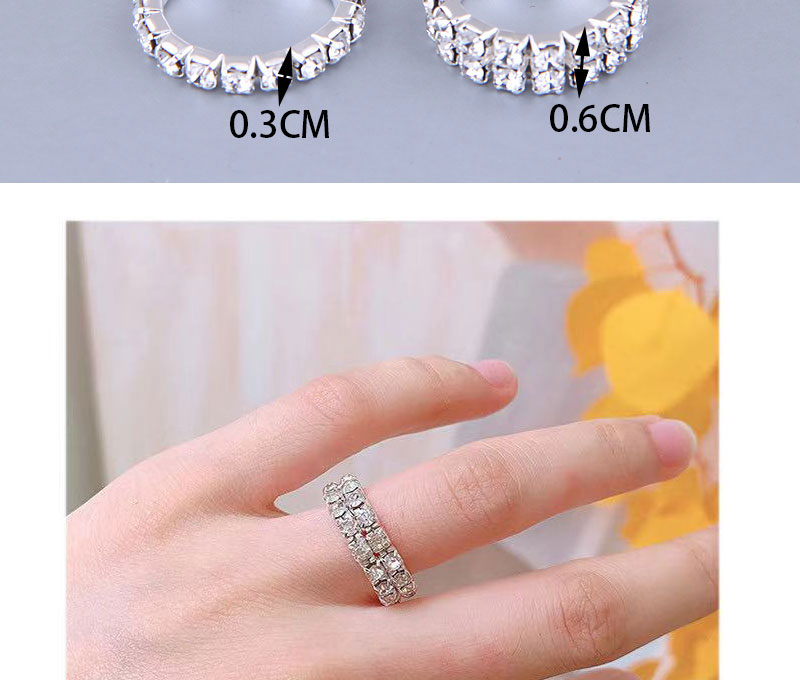 Fashion 1# Alloy Flash Diamond Geometric Ring,Fashion Rings