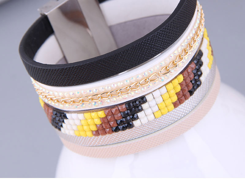 Fashion 1# Metallic Leather Magnetic Bracelet,Fashion Bracelets