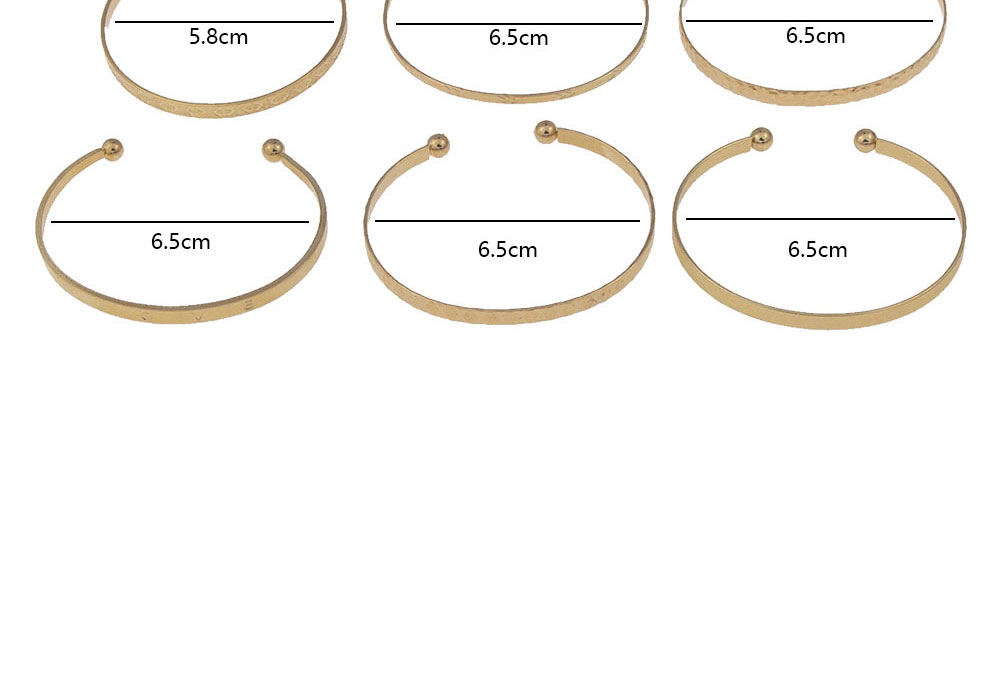 Fashion Gold Color Metal Geometric Bracelet Set,Jewelry Sets