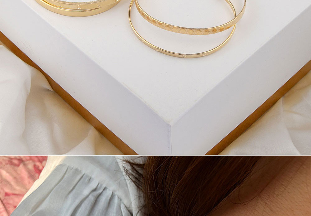 Fashion Gold Color Metal Geometric Bracelet Set,Jewelry Sets