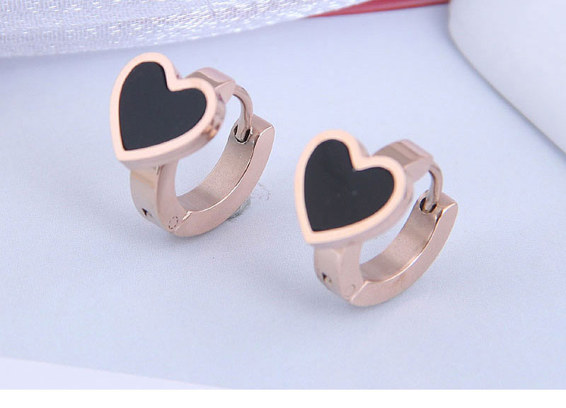 Fashion 4# Titanium Steel Love Ear Ring,Earrings