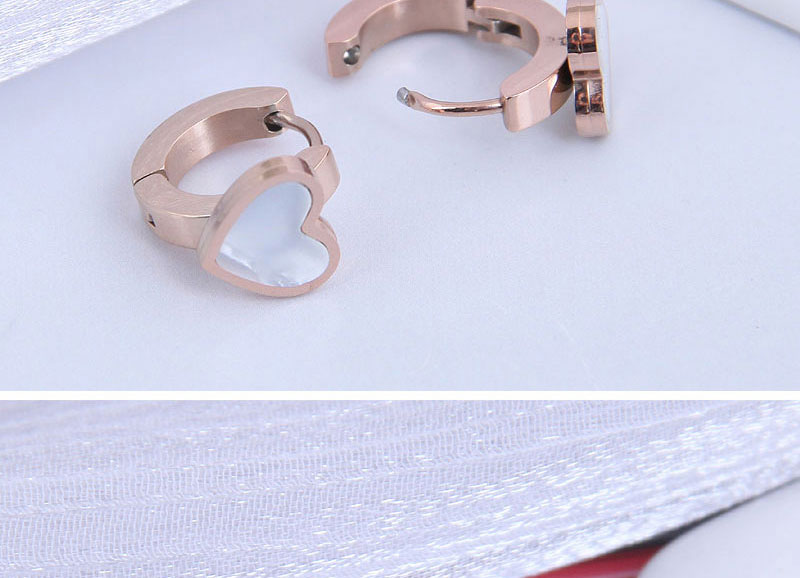 Fashion 4# Titanium Steel Love Ear Ring,Earrings