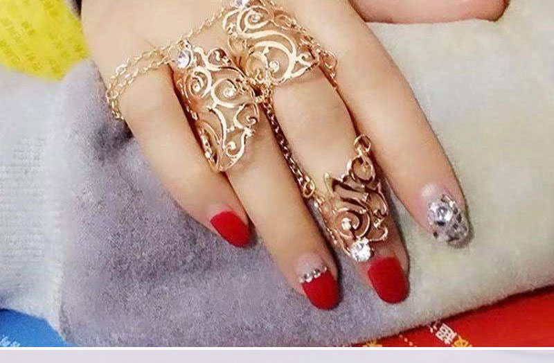Fashion Gold Color Metal Hollow Carved One-piece Ring,Fashion Rings