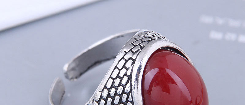 Fashion Silver Color Alloy Geometric Gemstone Ring,Fashion Rings