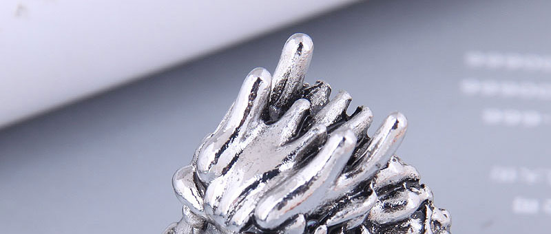 Fashion Silver Color Alloy Geometric Dragon Bead Ring,Fashion Rings