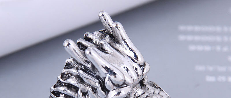 Fashion Silver Color Alloy Geometric Dragon Bead Ring,Fashion Rings
