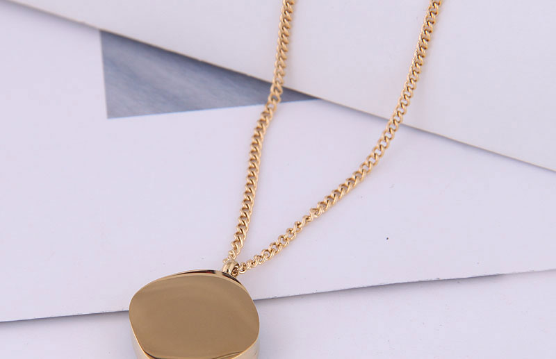 Fashion Gold Titanium Steel Inlaid Diamond Necklace,Necklaces
