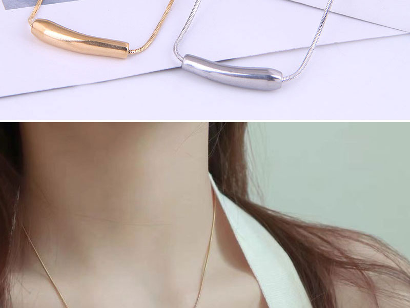 Fashion Gold Titanium Steel Geometric Necklace,Necklaces