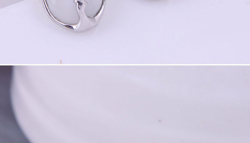 Fashion White Pure Copper Water Drop Cat Eye Earrings,Stud Earrings