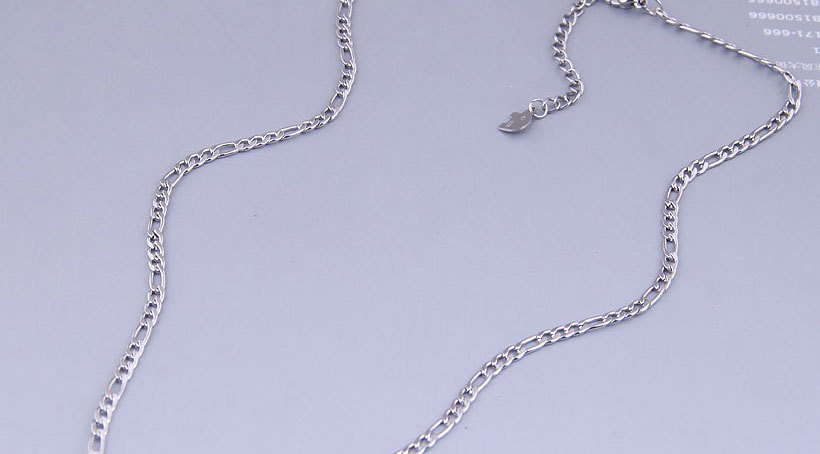 Fashion Silver Titanium Steel Tag Necklace,Necklaces