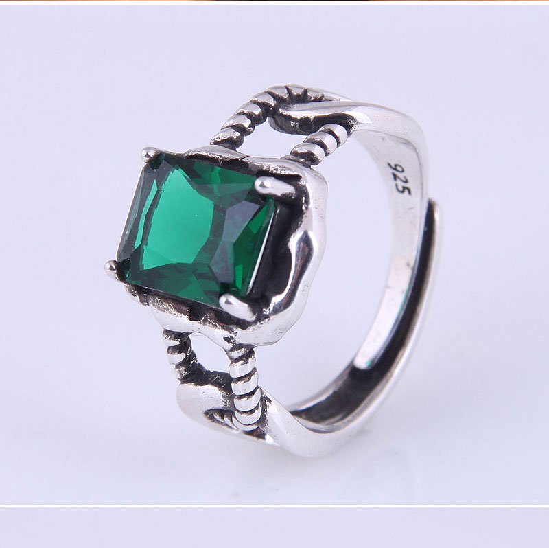 Fashion Purple Brass Diamond Geometric Open Ring,Rings