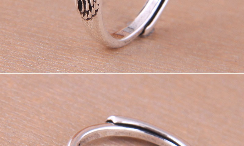 Fashion Silver Brass Diamond Geometric Open Ring,Rings