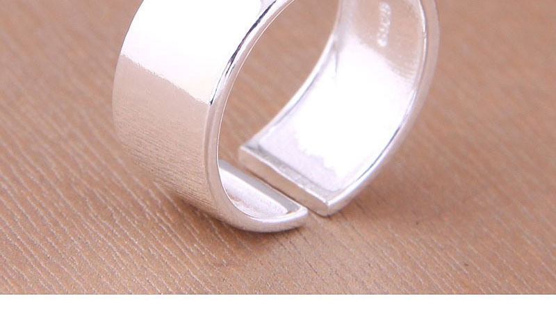 Fashion Silver Solid Copper Glossy Open Ring,Rings