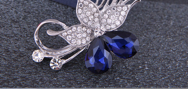 Fashion Silver Alloy Diamond Butterfly Brooch,Korean Brooches