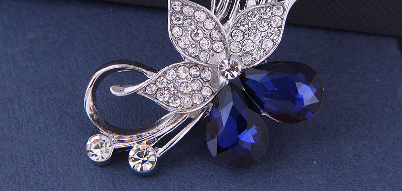 Fashion Silver Alloy Diamond Butterfly Brooch,Korean Brooches