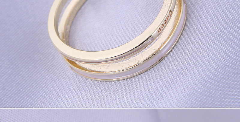 Fashion Gold Copper Drip Geometric Open Ring,Rings